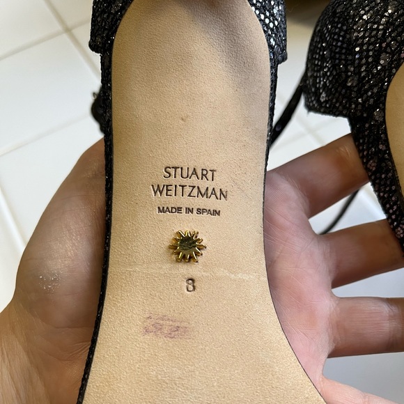 Stuart Weitzman Amelina Metallic Sandals size 8 - Picture 10 of 14